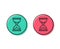 Time hourglass line icon. Sand watch sign. Vector