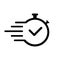 Time icon. Fast time symbol. Isolated vector illustration.