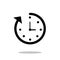 Time icon. Fast time vector icon. Deadline icon.