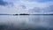 Time laps of cloudy movement above mountain reflect with water in dam