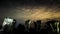 Time laps of star and milky way movement at night of cloudy sky above on Stonehenge