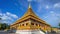 Time lapse 4k Golden ancient pagoda of Phra Mahathat Kaen Nakhon temple, Thai traditional religious histoty travel attraction in