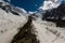 Time Lapse 4K. Russia, North Ossetia, the Caucasus Mountains in cloud formation Tseyskoe gorge.