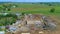 Time-lapse Aerial View of an Amish Barn Raising after a large fire destroyed them