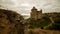 Time lapse. ancient old fortress in europe