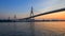 Time lapse of Beautiful Big Bhumibol Bridge