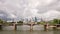 Time lapse - beautiful clouds over the cityscape of Frankfurt