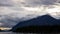 Time Lapse. Beautiful View of Canadian Nature of Lake, Mountains and Trees.