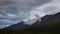 Time Lapse. Beautiful View of Canadian Nature with Mountains and Clouds