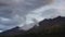 Time Lapse. Beautiful View of Canadian Nature with Mountains and Clouds