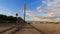 Time lapse of big bridge in the park / RAMA VIII bridge in night time