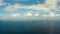 Time lapse. Blue sea and low clouds. Seascape with islands in the distance. The nature of the Philippines.