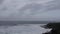 Time Lapse Blue Sky Going To Overcast Clouds And Ocean With Cliffs