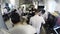 Time Lapse Of Busy Team Of Chefs Preparing Food In A Commercial Kitchen