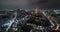 Time lapse of car traffic transportation in Tokyo city downtown district with Tokyo Tower, night cityscape view. Japan landmark.