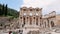 Time lapse of Celsus Library in Ephesus Efes. Ancient Greek city Izmir, Turkey