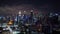 Time-lapse of cityscape view of Singapore city at night