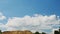 Time lapse clouds.Fluffy clouds.Beautiful clouds running across the sky, time-lapse sky, shooting white fluffy clouds, summer sky,