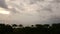 Time lapse . Clouds move over the seashore on the tropical island