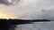 Time lapse . Clouds move over the seashore on the tropical island