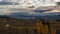 Time Lapse of clouds over Mt Hood and farmlands in Hood River OR Fall season 4k