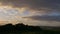 Time lapse of clouds passing over English Castle ruins landscape