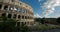 Time-Lapse of clouds and people near historic structure in Italy, Rome, Coliseum