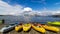 Time lapse of clouds and sky over Seattle city skyline and Alki Beach 4k