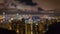 Time lapse of clouds and traffic over Hong Kong and Victoria Peak Harbor at night