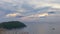 Time lapse cloudy in sunset above Man island.