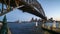 Time lapse of day to night sunset at Sydney city skyline.