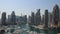 Time-lapse from Dubai Marina with modern towers