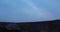 Time-lapse in the evening silhouette of dump trucks transported coal