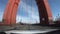 Time lapse filming from a car showing the famous Golden Gate Bridge in San Francisco