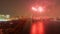Time Lapse of Fireworks Celebration Over City of Portland Oregon with the Completion of the Building of Tilikum Crossing 4k