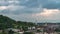 Time-lapse of the floating clouds over the historic center of Lviv, Ukraine