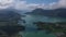 Time-lapse footage of the clouds floating above the river and mountains. Norway.