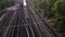 Time Lapse Of High Speed Trains And Railroad Rails