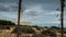 Time lapse with a lighthouse and moving clouds