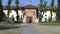 Time lapse of the main entrance to the 11th century Certosa di Pavia monastery