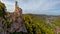 Time lapse of medieval Lichtenstein castle on mountain, Baden-Wurttemberg, Germany.