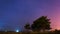 Time lapse. The movement of the big dipper in the starry sky.