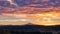 Time Lapse Movie of Colorful Sunrise and Moving Clouds over City of Happy Valley with Mount Hood in Oregon Closeup 1080p