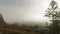 Time Lapse Movie of Fast Moving Clouds and Low Fog over City of Portland in Oregon One Early Morning 1080p