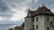 Time lapse - moving clouds over castle Meersburg