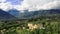 Time lapse - Moving clouds over the city of Meran