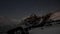 Time-lapse night sky in the mountail landscape