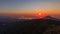 Time lapse panning view of high mountain in sunset time