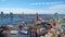 Time lapse panorama View at Riga from the tower of Saint Peter`s Church, Latvia.