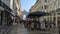 Time lapse of pedestrians in Augusta Street, Lisbon, Portugal